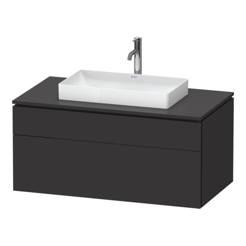 Duravit Meuble sous lavabo L-Cube 102x55 cm, gris, 1 porte, 1 tiroir, suspendu