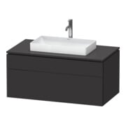 Duravit Meuble sous lavabo L-Cube 102x55 cm, gris, 1 porte, 1 tiroir, suspendu