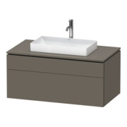 Duravit Meuble sous lavabo L-Cube 102x55 cm, gris mat, 1 porte, 1 tiroir, suspendu-1