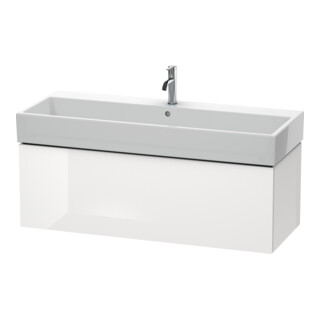 Duravit Meuble sous lavabo L-Cube 118,4 x 45,9 cm, blanc brillant, 1 tiroir, suspendu