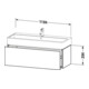 Duravit Meuble sous lavabo L-Cube 118,4 x 45,9 cm, blanc brillant, 1 tiroir, suspendu