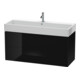 Duravit Meuble sous-lavabo L-Cube 118,4 x 45,9 cm, blanc brillant, 2 tiroirs, suspendu-1