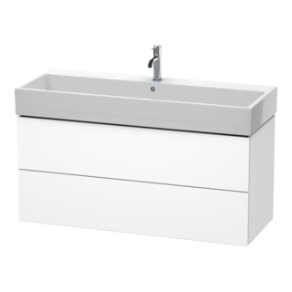 Duravit Meuble sous-lavabo L-Cube 118,4 x 45,9 cm, blanc mat, 2 tiroirs, suspendu