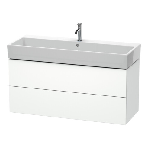 Duravit Meuble sous-lavabo L-Cube 118,4 x 45,9 cm, blanc mat, 2 tiroirs, suspendu
