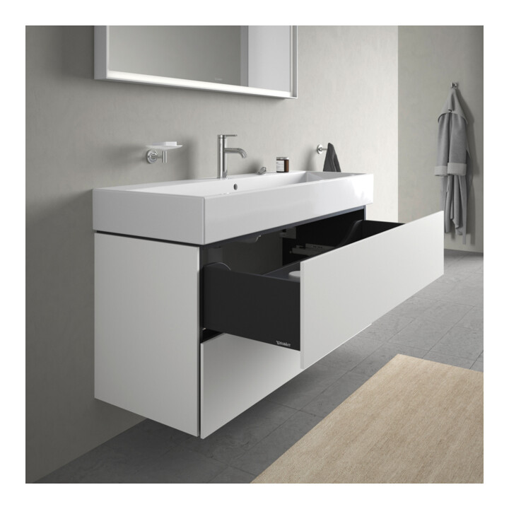 Duravit Meuble sous-lavabo L-Cube 118,4 x 45,9 cm, blanc mat, 2 tiroirs, suspendu