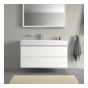 Duravit Meuble sous-lavabo L-Cube 118,4 x 45,9 cm, blanc mat, 2 tiroirs, suspendu