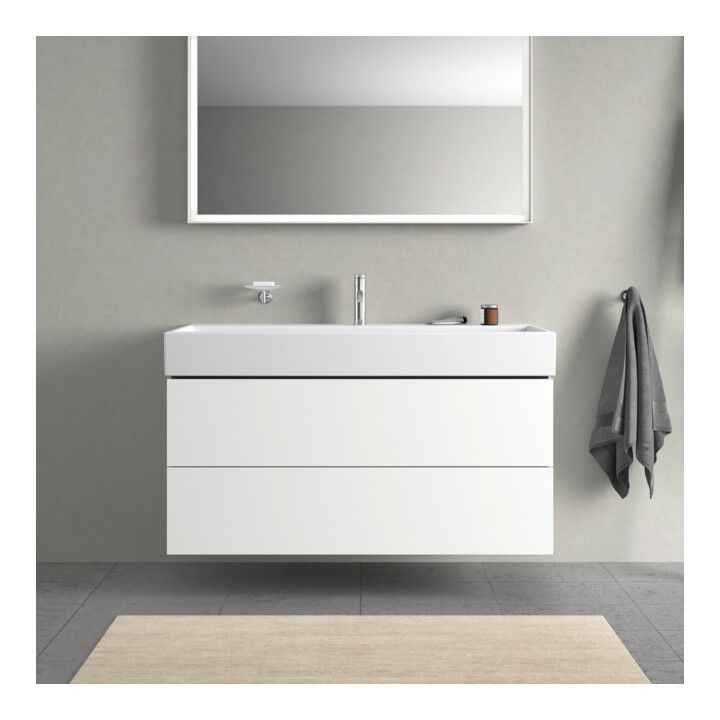 Duravit Meuble sous-lavabo L-Cube 118,4 x 45,9 cm, blanc mat, 2 tiroirs, suspendu