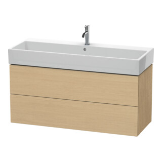 Duravit Meuble sous lavabo L-Cube 118,4 x 45,9 cm, blanc œuf, 2 tiroirs, suspendu