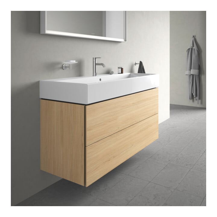 Duravit Meuble sous lavabo L-Cube 118,4 x 45,9 cm, blanc œuf, 2 tiroirs, suspendu