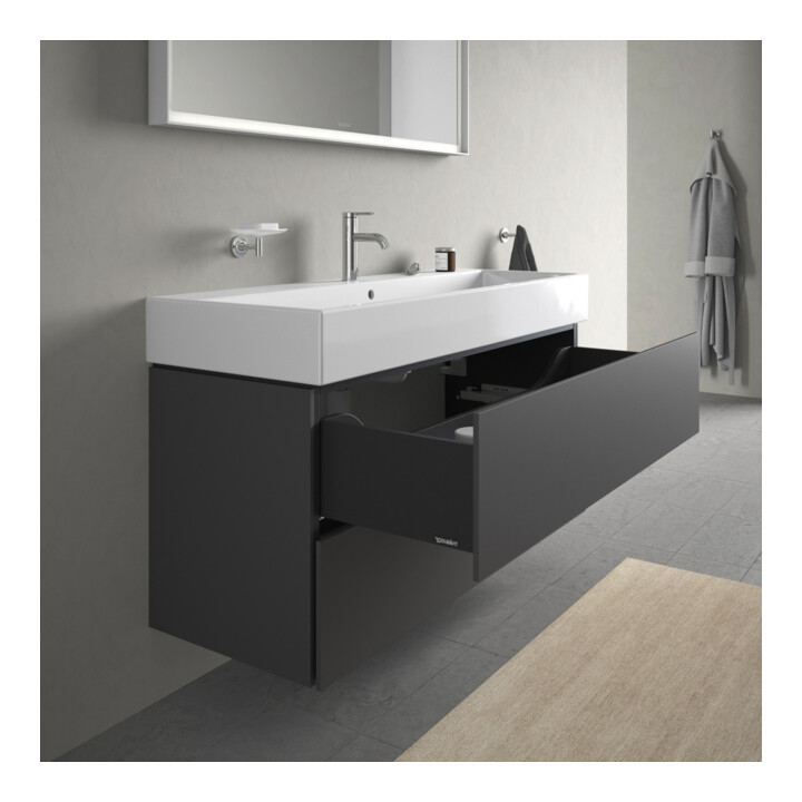 Duravit Meuble sous-lavabo L-Cube 118,4 x 45,9 cm, graph ma, 2 tiroirs, suspendu