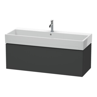 Duravit Meuble sous lavabo L-Cube 118,4 x 45,9 cm, graphite mat, 1 tiroir, suspendu