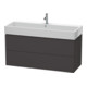 Duravit Meuble sous lavabo L-Cube 118,4 x 45,9 cm, gris mat, 2 tiroirs, suspendu-1