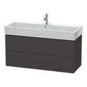 Duravit Meuble sous lavabo L-Cube 118,4 x 45,9 cm, gris mat, 2 tiroirs, suspendu-1