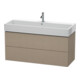 Duravit Meuble sous lavabo L-Cube 118,4 x 45,9 cm, laqué, 2 tiroirs, suspendu-1