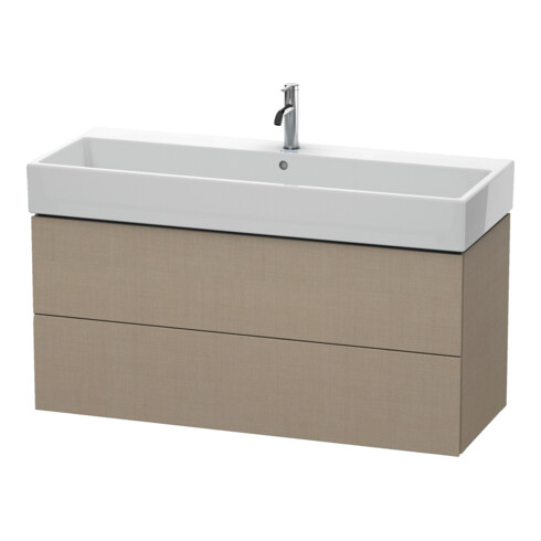 Duravit Meuble sous lavabo L-Cube 118,4 x 45,9 cm, laqué, 2 tiroirs, suspendu
