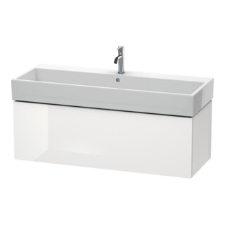 Duravit Meuble sous lavabo L-Cube 118,4x45,9 cm, blanc brillant, 1 tiroir, suspendu
