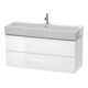 Duravit Meuble sous lavabo L-Cube 118,4x45,9 cm, blanc brillant, 2 tiroirs, suspendu-1