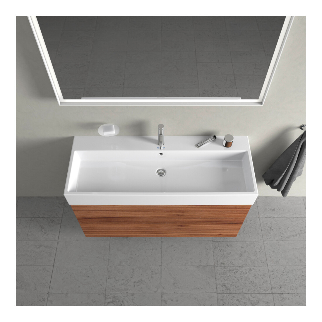 Duravit Meuble sous-lavabo L-Cube 118,4x45,9 cm, N Nat, 2 tiroirs, suspendu