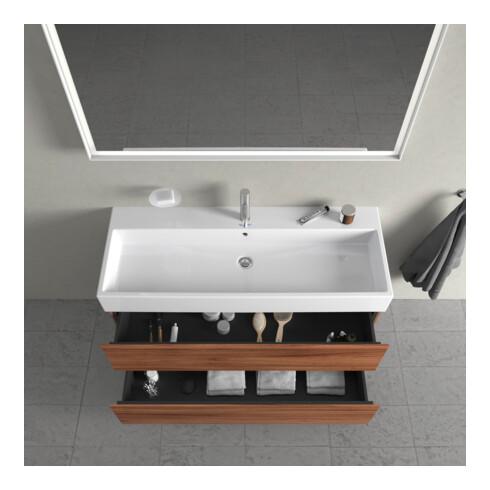 Duravit Meuble sous-lavabo L-Cube 118,4x45,9 cm, N Nat, 2 tiroirs, suspendu