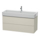 Duravit Meuble sous lavabo L-Cube 118,4x45,9 cm, Tau mat, 2 tiroirs, suspendu-1