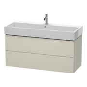 Duravit Meuble sous lavabo L-Cube 118,4x45,9 cm, Tau mat, 2 tiroirs, suspendu