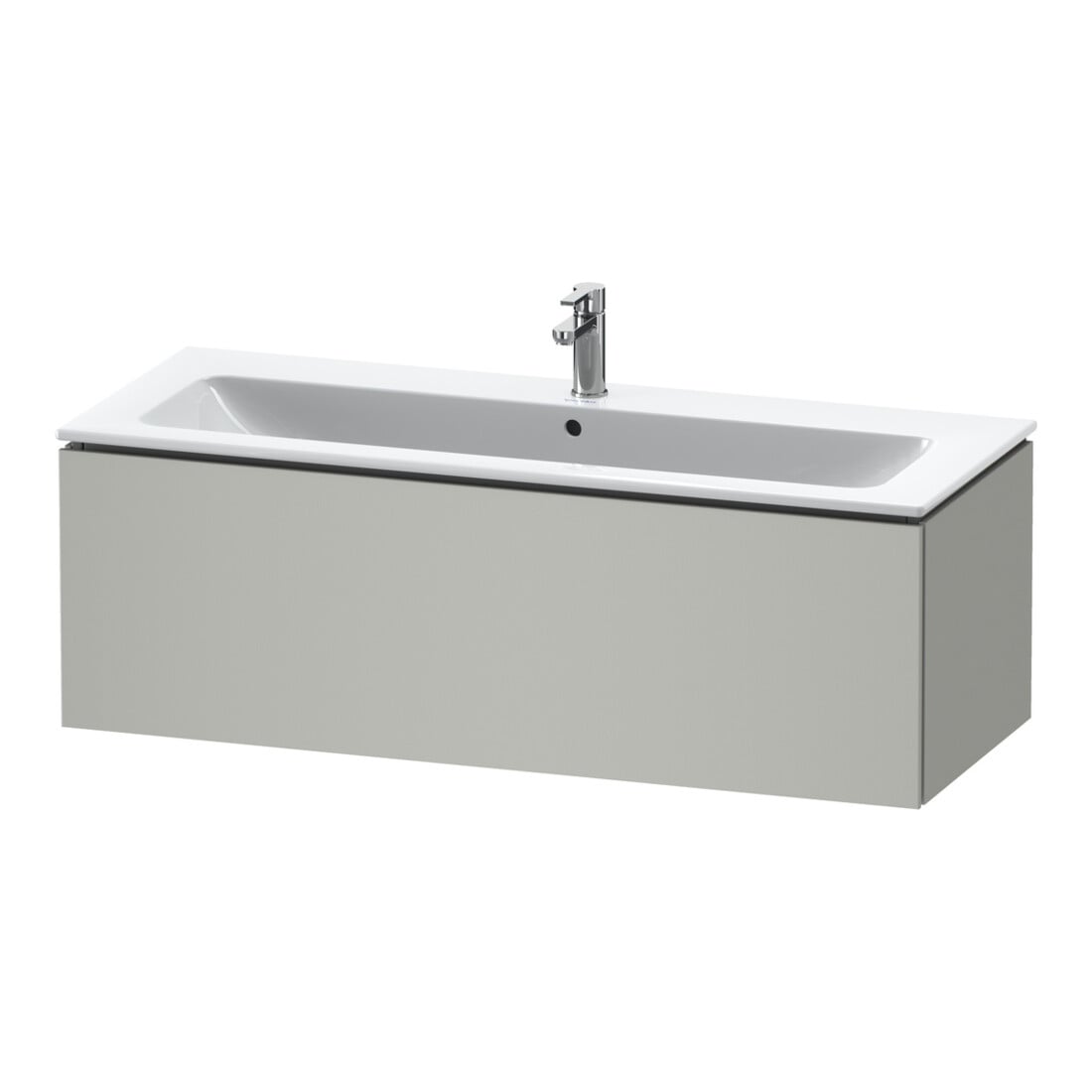 Duravit Meuble sous lavabo L-Cube 122x48,1 cm, béton gris, 1 tiroir, suspendu