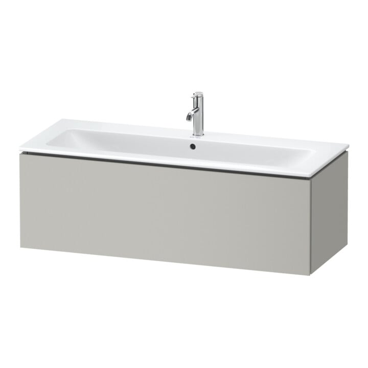 Duravit Meuble sous lavabo L-Cube 122x48,1 cm, béton gris, 1 tiroir, suspendu