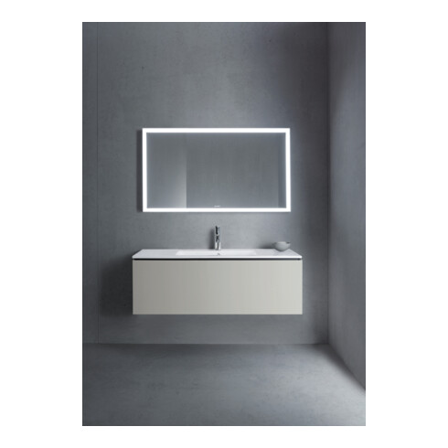 Duravit Meuble sous lavabo L-Cube 122x48,1 cm, béton gris, 1 tiroir, suspendu