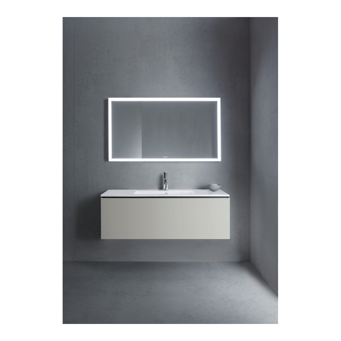 Duravit Meuble sous lavabo L-Cube 122x48,1 cm, béton gris, 1 tiroir, suspendu