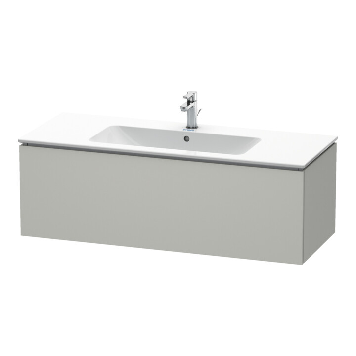 Duravit Meuble sous lavabo L-Cube 122x48,1 cm, béton gris, 1 tiroir, suspendu