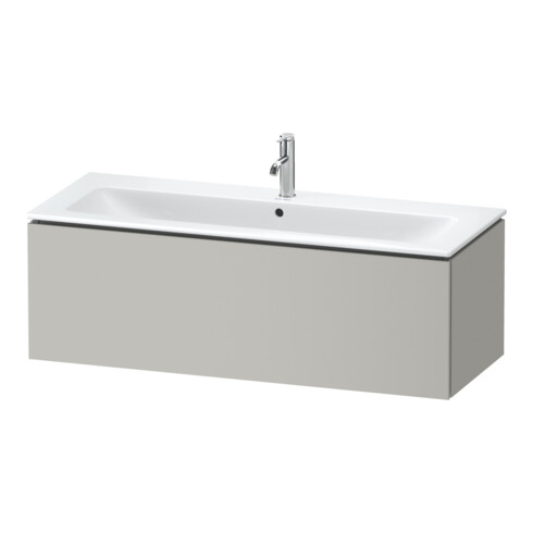 Duravit Meuble sous lavabo L-Cube 122x48,1 cm, béton gris, 1 tiroir, suspendu