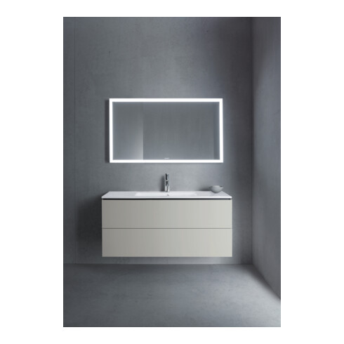 Duravit Meuble sous-lavabo L-Cube 122x48,1 cm, béton gris, 2 tiroirs, suspendu