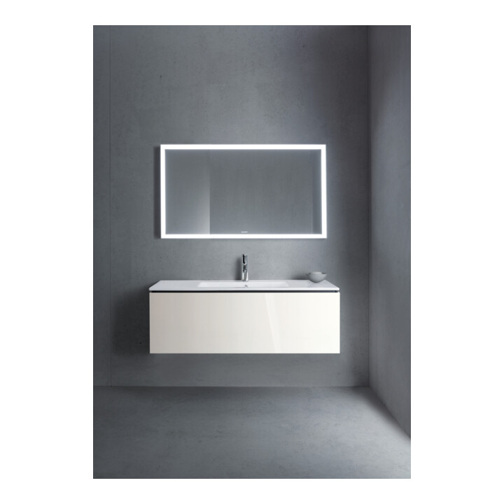 Duravit Meuble sous lavabo L-Cube 122x48,1 cm, blanc brillant, 1 tiroir, suspendu