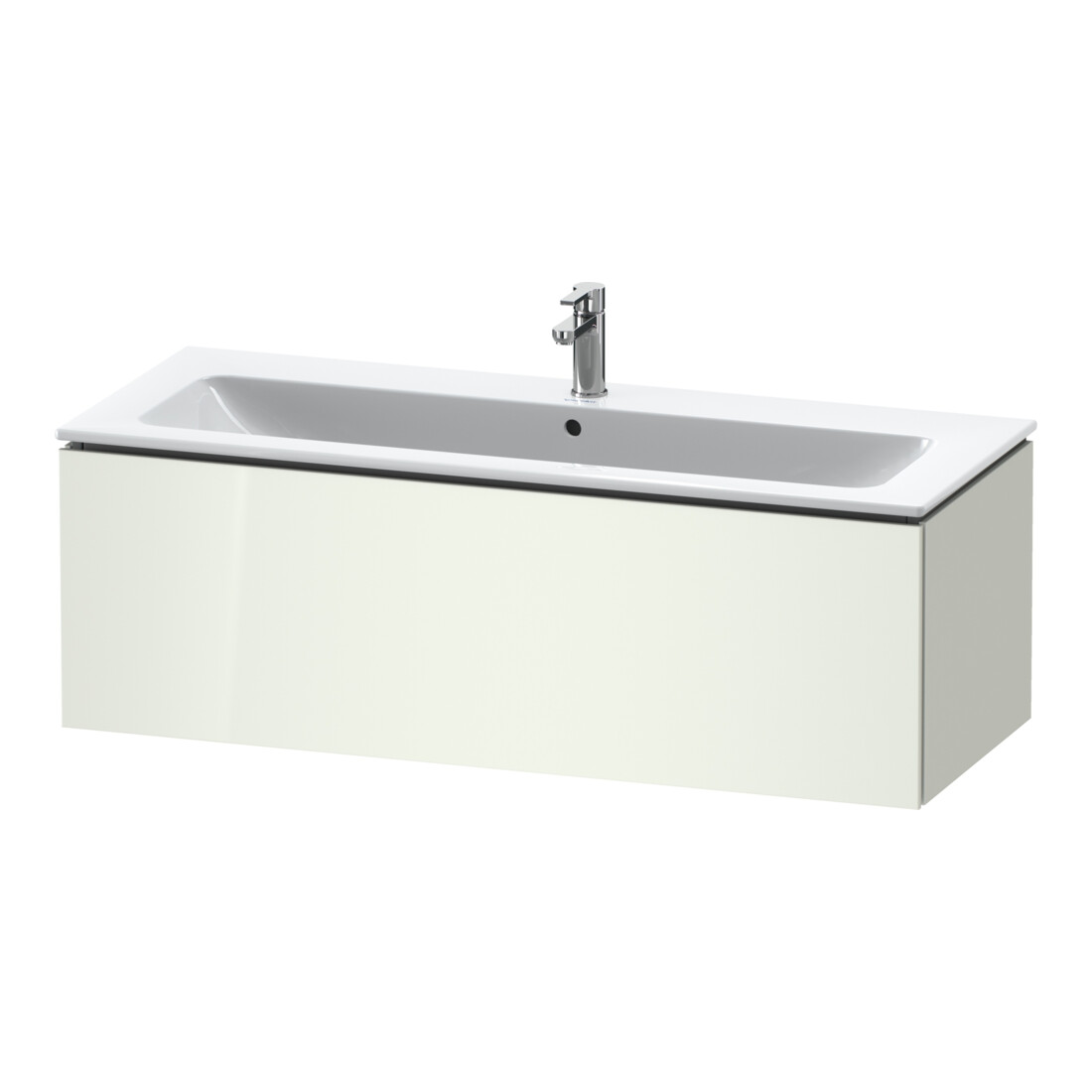 Duravit Meuble sous lavabo L-Cube 122x48,1 cm, blanc brillant, 1 tiroir, suspendu