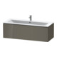 Duravit Meuble sous lavabo L-Cube 122x48,1 cm, blanc brillant, 1 tiroir, suspendu