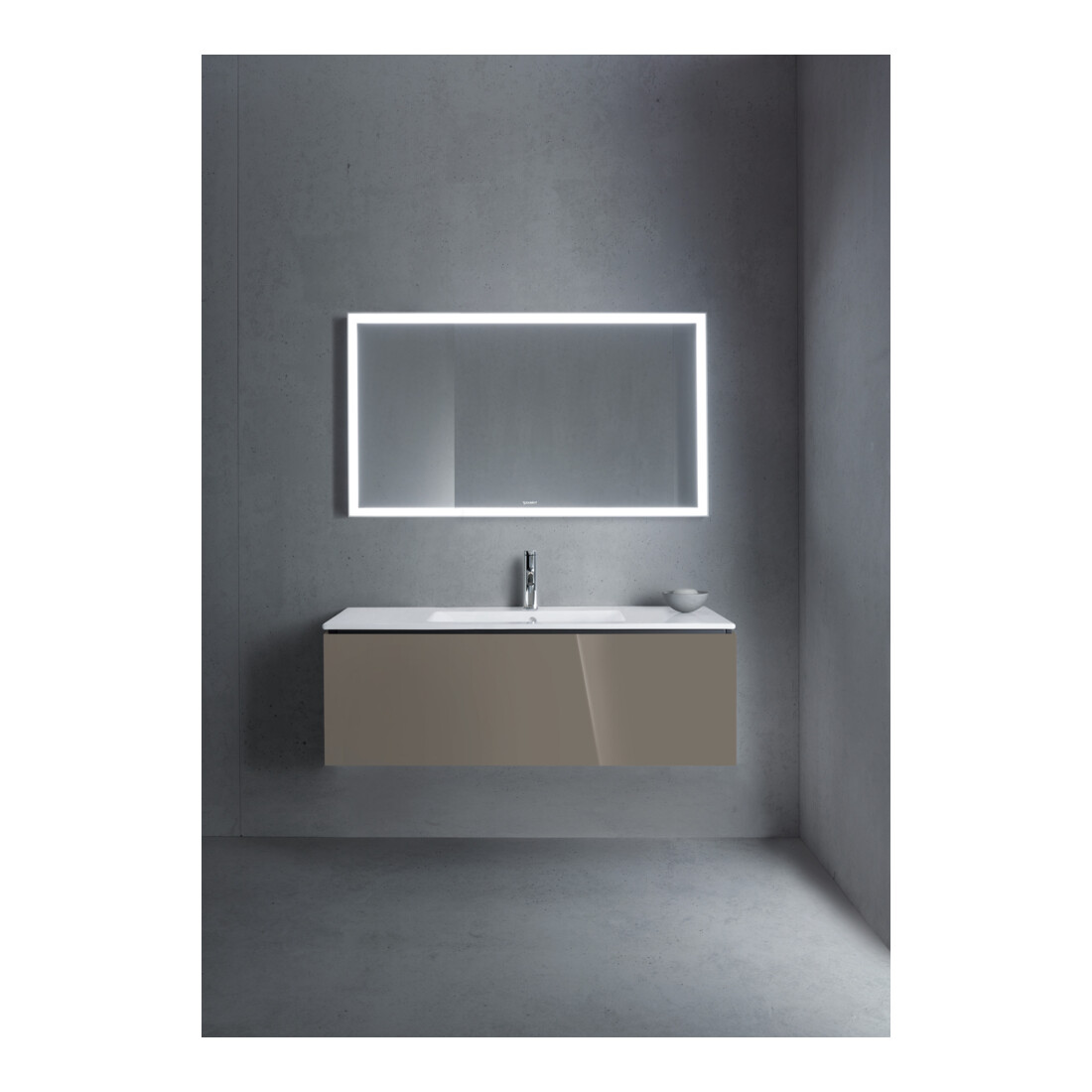 Duravit Meuble sous lavabo L-Cube 122x48,1 cm, blanc brillant, 1 tiroir, suspendu