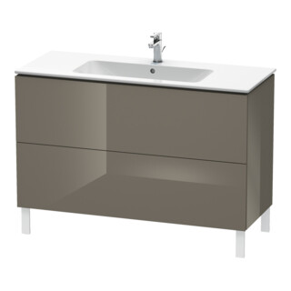 Duravit Meuble sous-lavabo L-Cube 122x48,1 cm, blanc brillant, 2 tiroirs, debout