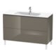 Duravit Meuble sous-lavabo L-Cube 122x48,1 cm, blanc brillant, 2 tiroirs, debout-1