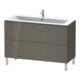 Duravit Meuble sous-lavabo L-Cube 122x48,1 cm, blanc brillant, 2 tiroirs, debout-2