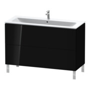 Duravit Meuble sous lavabo L-Cube 122x48,1 cm, blanc brillant, 2 tiroirs, sur pied-2