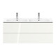 Duravit Meuble sous lavabo L-Cube 122x48,1 cm, blanc brillant, 2 tiroirs, suspendu-2