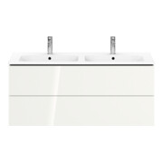 Duravit Meuble sous lavabo L-Cube 122x48,1 cm, blanc brillant, 2 tiroirs, suspendu-2