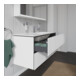 Duravit Meuble sous lavabo L-Cube 122x48,1 cm, blanc brillant, 2 tiroirs, suspendu