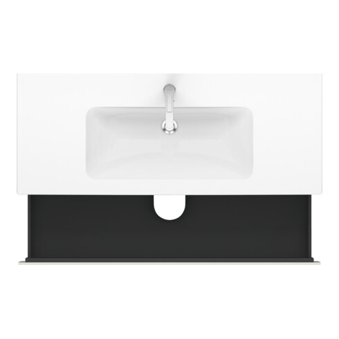 Duravit Meuble sous lavabo L-Cube 122x48,1 cm, blanc brillant, 2 tiroirs, suspendu