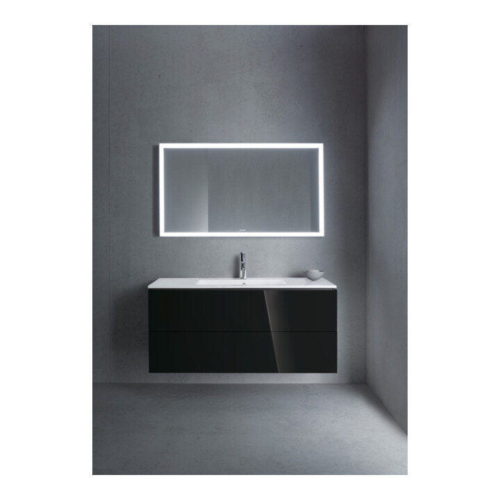 Duravit Meuble sous lavabo L-Cube 122x48,1 cm, blanc brillant, 2 tiroirs, suspendu