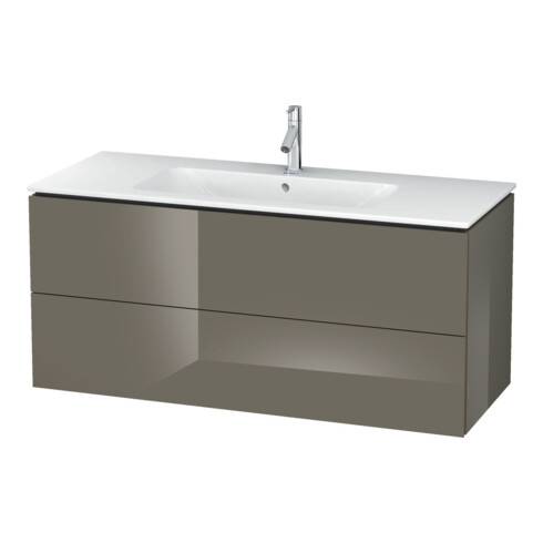 Duravit Meuble sous lavabo L-Cube 122x48,1 cm, blanc brillant, 2 tiroirs, suspendu