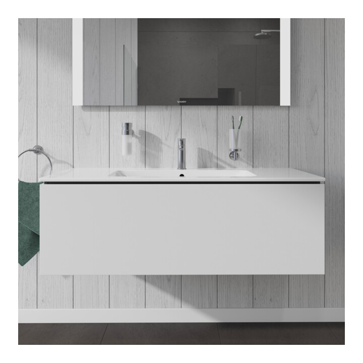 Duravit Meuble sous lavabo L-Cube 122x48,1 cm, blanc mat, 1 tiroir, suspendu