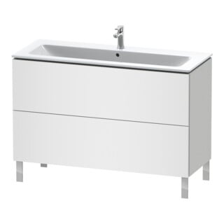 Duravit Meuble sous lavabo L-Cube 122x48,1 cm, blanc mat, 2 tiroirs, sur pied