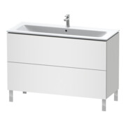 Duravit Meuble sous lavabo L-Cube 122x48,1 cm, blanc mat, 2 tiroirs, sur pied-1
