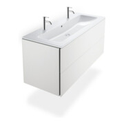 Duravit Meuble sous-lavabo L-Cube 122x48,1 cm, blanc mat, 2 tiroirs, suspendu